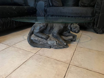 Mesa de Centro Vintage Panther Glass Coffee Table | Mundo Ofertas CR