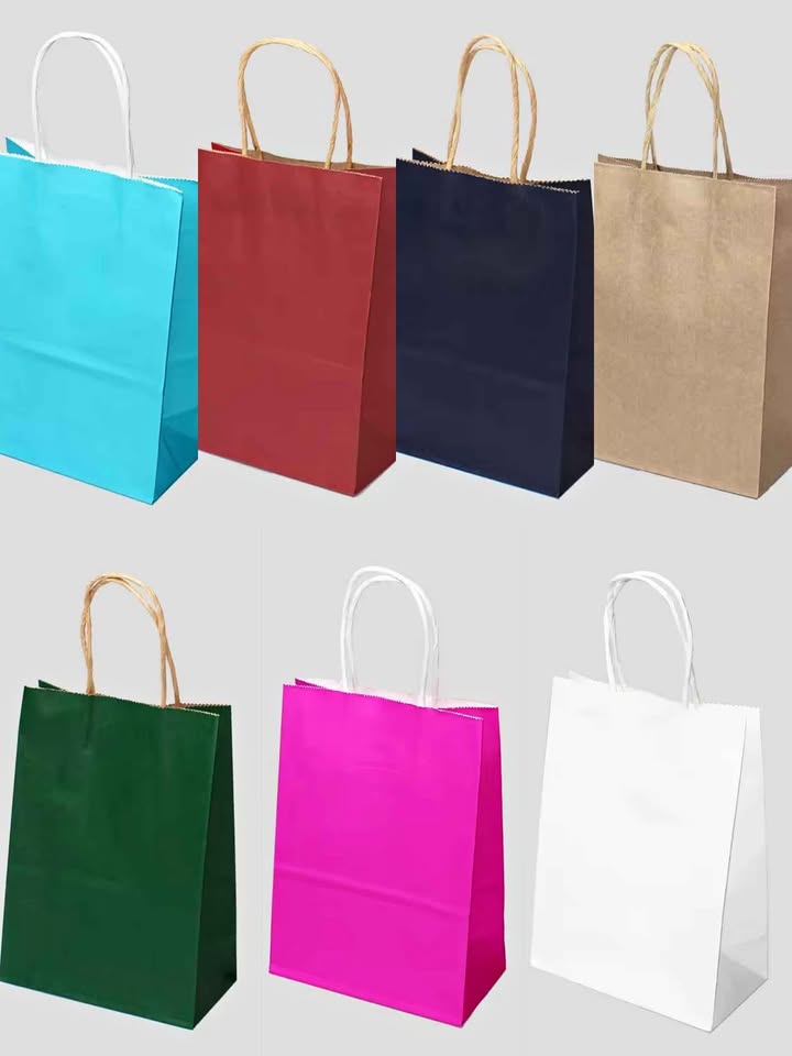 Bolsas de papel kraft multicolor (40 unidades) – Ecológicas y coloridas | Mundo Ofertas CR