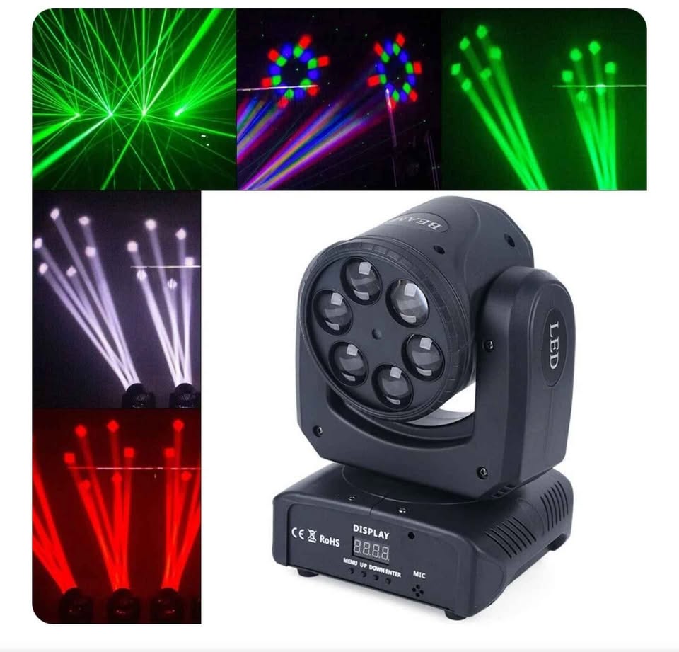 SET de 2 Luces DJ Disco Moving Head RGBW con Láser | Mundo Ofertas CR