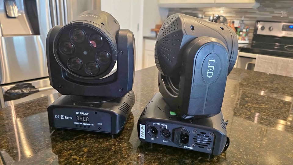 SET de 2 Luces DJ Disco Moving Head RGBW con Láser | Mundo Ofertas CR